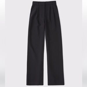 Abercrombie & Fitch Women's Black Wide-Leg Trousers